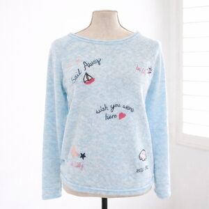 NWT Lilly Pulitzer Danette Sweater M Celestial Blue Sailabration